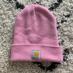 light pink Carhartt beanie